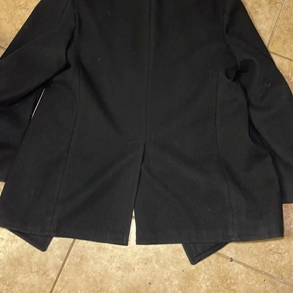 Men/Womens black wool pea coat